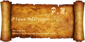 Pleva Mónika névjegykártya